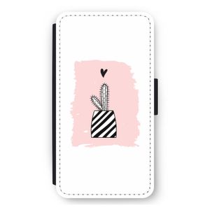 Zwart-wit cactus: iPhone 12 mini Flip Hoesje