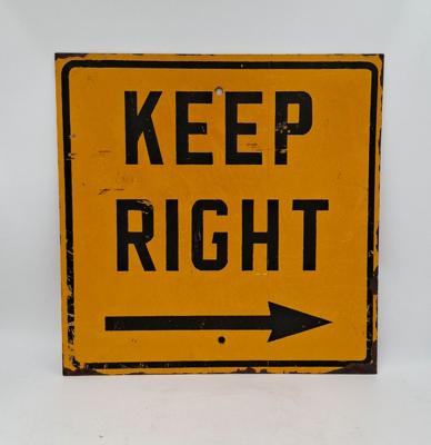 Keep Right Pijl Metalen Bord - Origineel