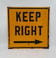 Keep Right Pijl Metalen Bord - Origineel