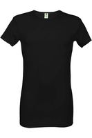 Alan Red Slim Fit T-Shirt ronde hals zwart, Effen - thumbnail