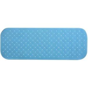 MSV Douche|bad anti-slip mat badkamer - rubber - blauw - 36 x 97 cm