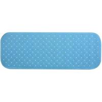 MSV Douche|bad anti-slip mat badkamer - rubber - blauw - 36 x 97 cm