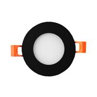 LED panel downlight 3W 3000K incl. driver zwart - LED2600