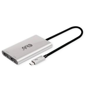 club3D Thunderbolt 3 Adapter [1x Thunderbolt 3-stekker (USB-C®) - 2x DisplayPort bus] CSV-1586 0.22 m