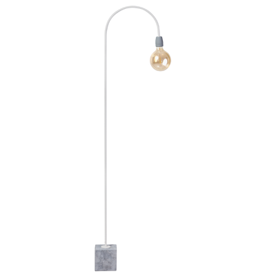 Concrete wit bow vloerlamp