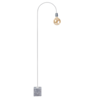 Concrete wit bow vloerlamp