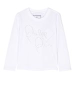 Philipp Plein Junior t-shirt à ornements strassés - Blanc - thumbnail