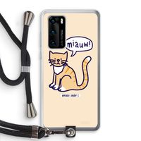 Miauw: Huawei P40 Transparant Hoesje met koord