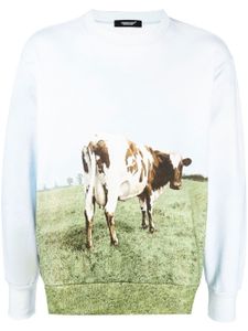 Undercover sweat en coton à imprimé photographique - Bleu