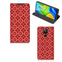 Xiaomi Redmi Note 9 | Hoesje met Magneet | Batik Rood