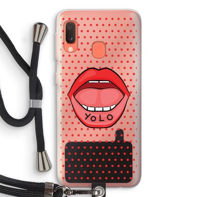 Yolo Denise: Samsung Galaxy A20e Transparant Hoesje met koord