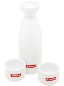 Supreme set pour Sake à logo - Blanc