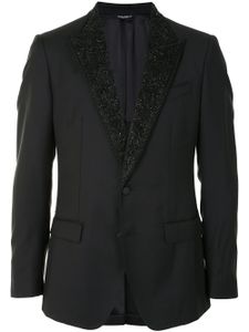 Dolce & Gabbana blazer à détails de broderies - Noir