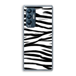 Zebra pattern: Oppo Find X3 Neo Transparant Hoesje