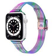 Stainless steel slim fit bandje - Multicolor - Geschikt voor Apple Watch 42mm / 44mm / 45mm / 49mm