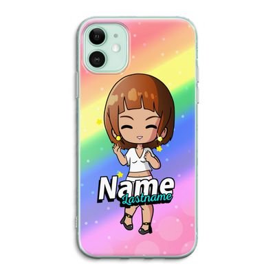 Chibi Maker vrouw: iPhone 11 Transparant Hoesje