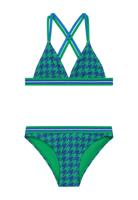 Shiwi Meisjes bikini triangel - Luna - Ocean blauw geruit