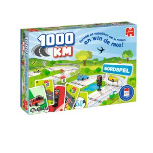 Jumbo 1000KM bordspel - Familiespel - Nederlandse editie - voor 2 tot 4 spelers vanaf 5 jaar - Gezelschapsspel voor kinderen