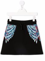 Marcelo Burlon County Of Milan Kids minijupe à imprimé Wings - Noir