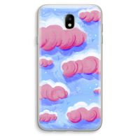 Roze wolken met vogels: Samsung Galaxy J7 (2017) Transparant Hoesje