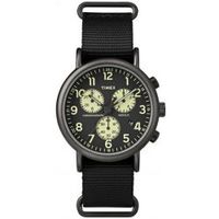 Horlogeband Timex 2P71500 Textiel Zwart 20mm - thumbnail