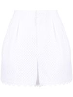 Dice Kayek short à design perforé - Blanc