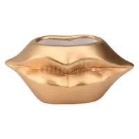 Bloempot Lippen Goud 18x9cm
