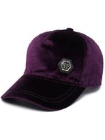 Philipp Plein casquette à effet velours - Violet