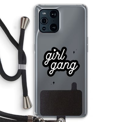 Girl Gang: Oppo Find X3 Pro Transparant Hoesje met koord