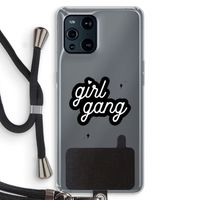 Girl Gang: Oppo Find X3 Pro Transparant Hoesje met koord