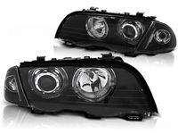 Tuning-Tec Koplampen dual halo rims BMW E46 05 98-08 01 S/T ANGEL EYES LED ZWART - thumbnail