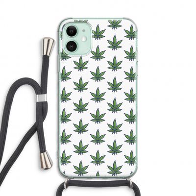 Weed: iPhone 11 Transparant Hoesje met koord