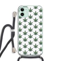 Weed: iPhone 11 Transparant Hoesje met koord