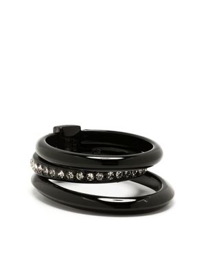 Panconesi bague Solar Crystal - Noir