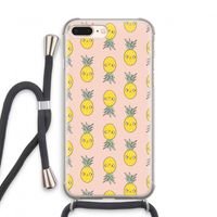 Ananas: iPhone 7 PLUS Transparant Hoesje met koord