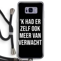 Meer verwacht  - Zwart: Samsung Galaxy S8 Plus Transparant Hoesje met koord - thumbnail