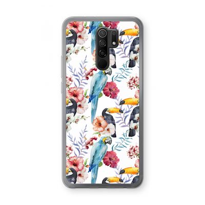 Bloemen tukan: Xiaomi Redmi 9 Transparant Hoesje