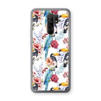 Bloemen tukan: Xiaomi Redmi 9 Transparant Hoesje Bloemen tukan: Xiaomi Redmi 9 Transparant Hoesje