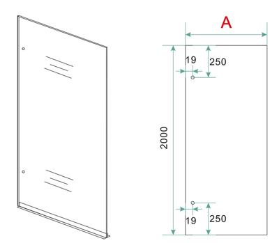 Inloopdouche Wiesbaden Less | 80x200 cm | Nano-coating | Incl.Stabilisatiestang | Helder glas | Gunmetal beslag