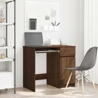 Bureau 86x49x76 cm spaanplaat bruin eikenkleurig Bureau 86x49x76 cm spaanplaat bruin eikenkleurig