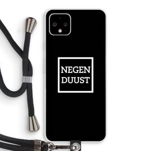 Negenduust black: Pixel 4 XL Transparant Hoesje met koord