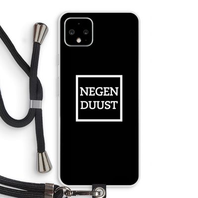 Negenduust black: Pixel 4 XL Transparant Hoesje met koord