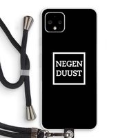 Negenduust black: Pixel 4 XL Transparant Hoesje met koord