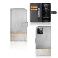 Apple iPhone 12 Pro Max | Book Style Case | Wood Concrete