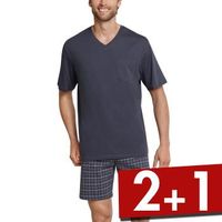 Schiesser Day and Night Short Pyjama V-neck - thumbnail