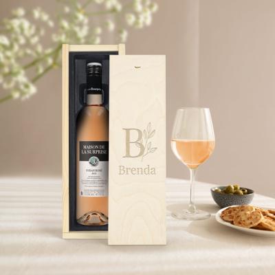 Wijn in gegraveerde kist - Maison de la Surprise - Syrah