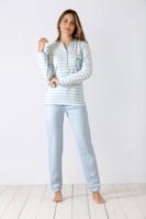 Blauwe warme dames pyjama Hajo