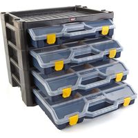 Tayg multibox 3 blauw met 4 assortiment boxen nr. 3 stapelbaar uitneembare laden met vakjes