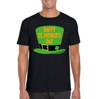 Happy St. Patricksday t-shirt zwart heren