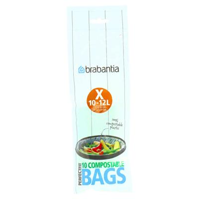 Brabantia afvalzakken perfectfit composteerbaar x 10-12l 10 stuks